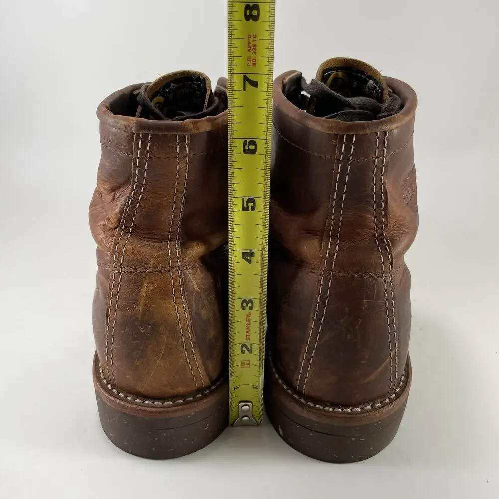 Chippewa Service Boots Mens Size 7.5 D Brown Oiled Leather 6
